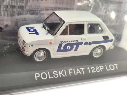 Polski Fiat 126P LOT полска авиокомпания (1973) - Edicola - 1:43