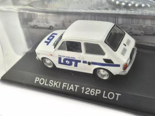 Polski Fiat 126P LOT полска авиокомпания (1973) - Edicola - 1:43
