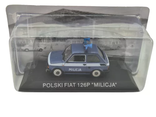 Polski Fiat 126P Milicja - полиция (1984) - Edicola - 1:43