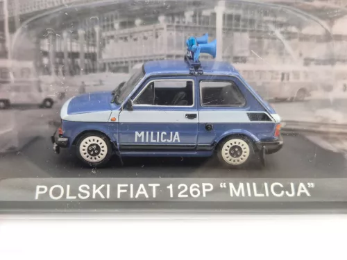 Polski Fiat 126P Milicja - полиция (1984) - Edicola - 1:43