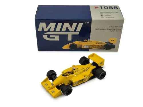 Lotus 99T F1 #12 (1987) - Monaco GP - Ayrton Senna - Mini GT - 1:64