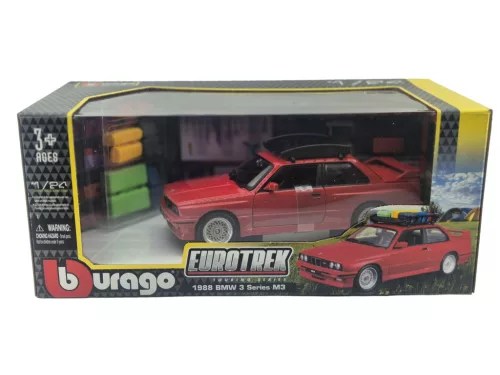 BMW E30 M3 с багажник за покрив и багаж - Bburago - 1:24