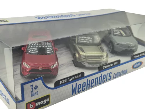 Комплект от 3 броя - Toyota RAV 4 - Land Rover New Defender 110 - Volvo EX90 (2024) - Bburago - 1:43