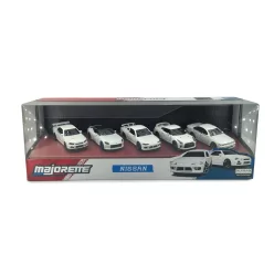   Nissan комплект от 5 броя - Nissan Silvia (S15) Spec-R Aero - Nissan GT-R (R35) - Nissan Skyline GT-R (R34) - Nissan Z - Nissan Cefiro (A31) - Majorette - 1:64