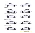 Nissan комплект от 5 броя - Nissan Silvia (S15) Spec-R Aero - Nissan GT-R (R35) - Nissan Skyline GT-R (R34) - Nissan Z - Nissan Cefiro (A31) - Majorette - 1:64