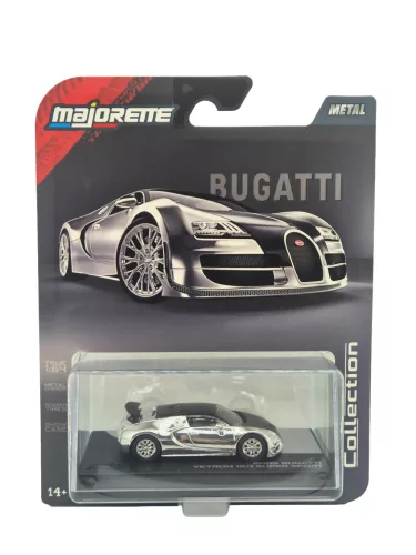 Bugatti Veyron 16.4 Super Sport (2005) - хром/черен - Majorette collection series 2026 /2 - Majorette - 1:64