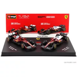   2-частен комплект Ferrari - Ferrari SF-25 Team Scuderia F1 #16 (2025) - Monza GP - Charles Leclerc - Bburago - 1:64