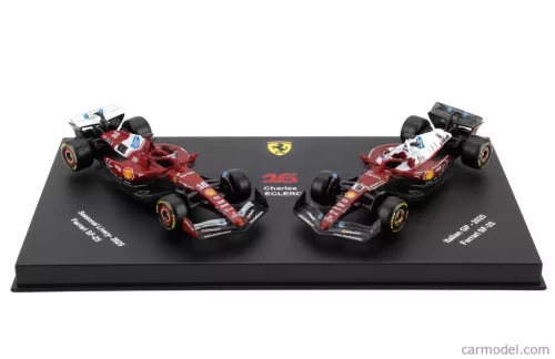 2-частен комплект Ferrari - Ferrari SF-25 Team Scuderia F1 #16 (2025) - Monza GP - Charles Leclerc - Bburago - 1:64