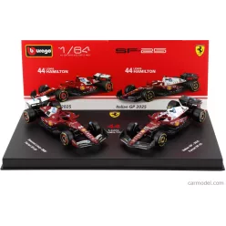  2-частен комплект Ferrari - Ferrari SF-25 Team Scuderia F1 #44 (2025) - Monza GP - Lewis Hamilton - Bburago - 1:64