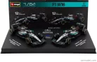 2-частен комплект Mercedes - Mercedes GP W16 F1 #12 (2025) - British GP - Andrea Kimi Antonelli - Bburago - 1:64