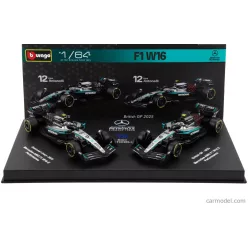   2-частен комплект Mercedes - Mercedes GP W16 F1 #12 (2025) - British GP - Andrea Kimi Antonelli - Bburago - 1:64