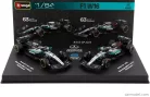 2-частен комплект Mercedes - Mercedes GP W16 F1 #63 (2025) - British GP - George Russell - Bburago - 1:64